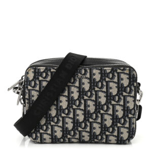 Christian Dior Oblique Pouch Navy Blue