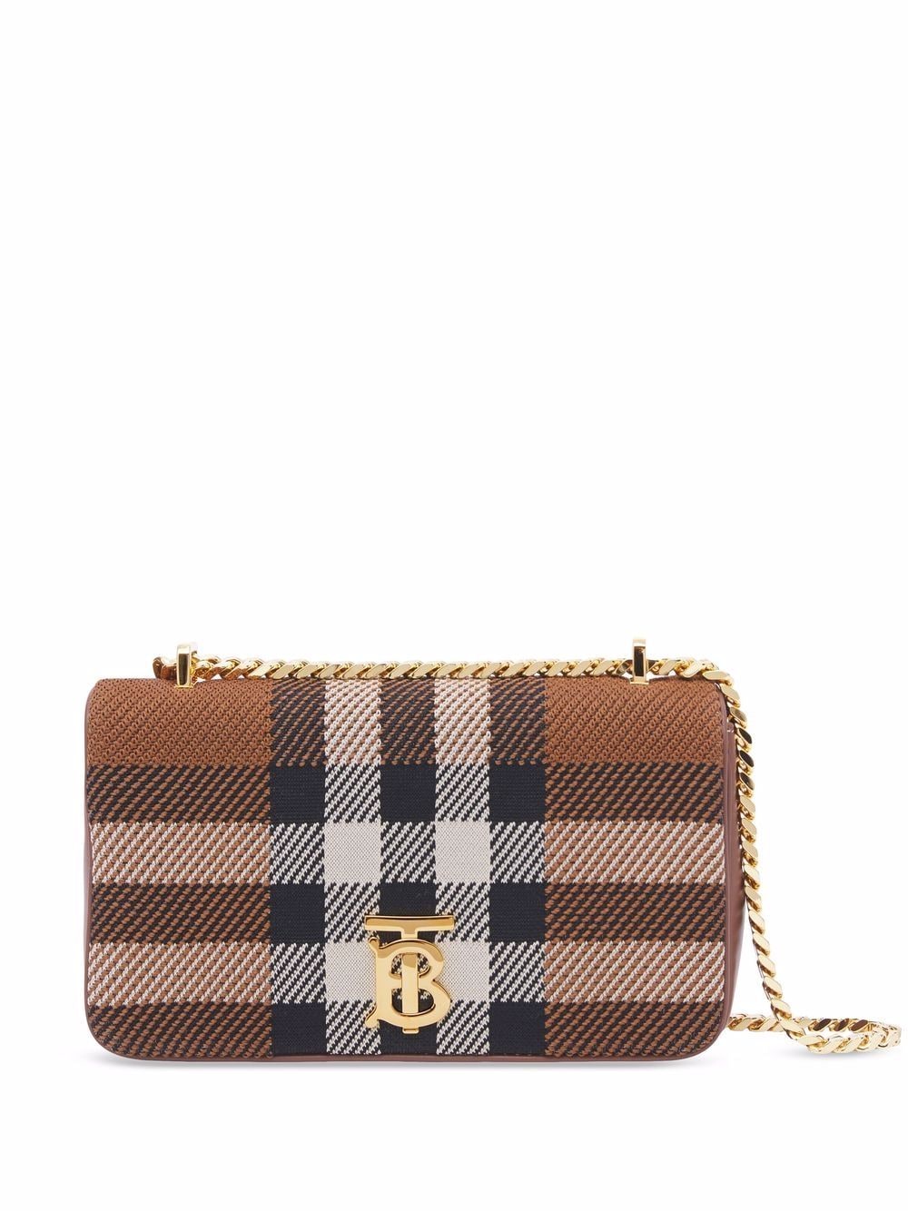 Burberry small Lola knitted check crossbody bag