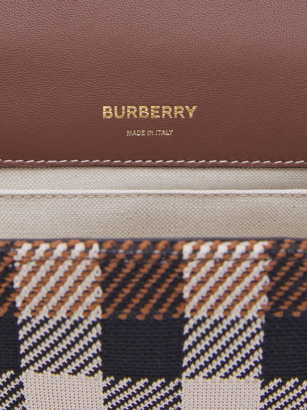 Burberry small Lola knitted check crossbody bag - Image 4