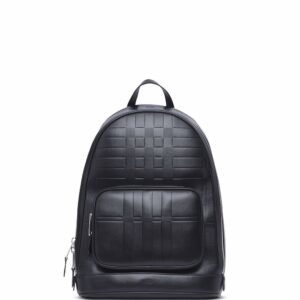 Burberry embossed-check leather backpack