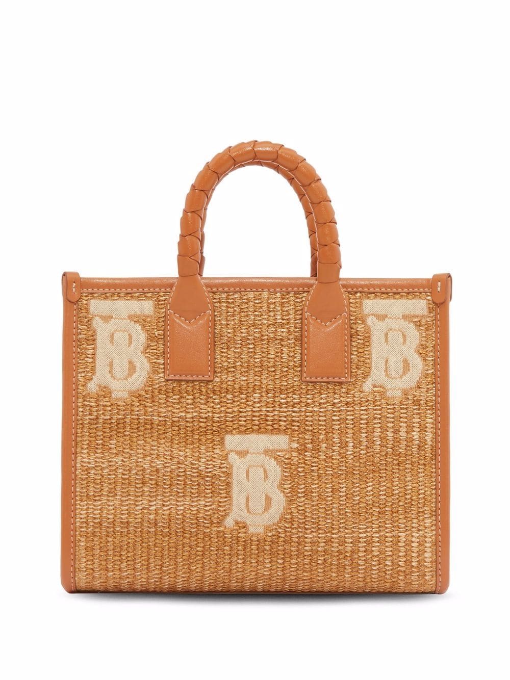 Burberry mini raffia Freya tote bag