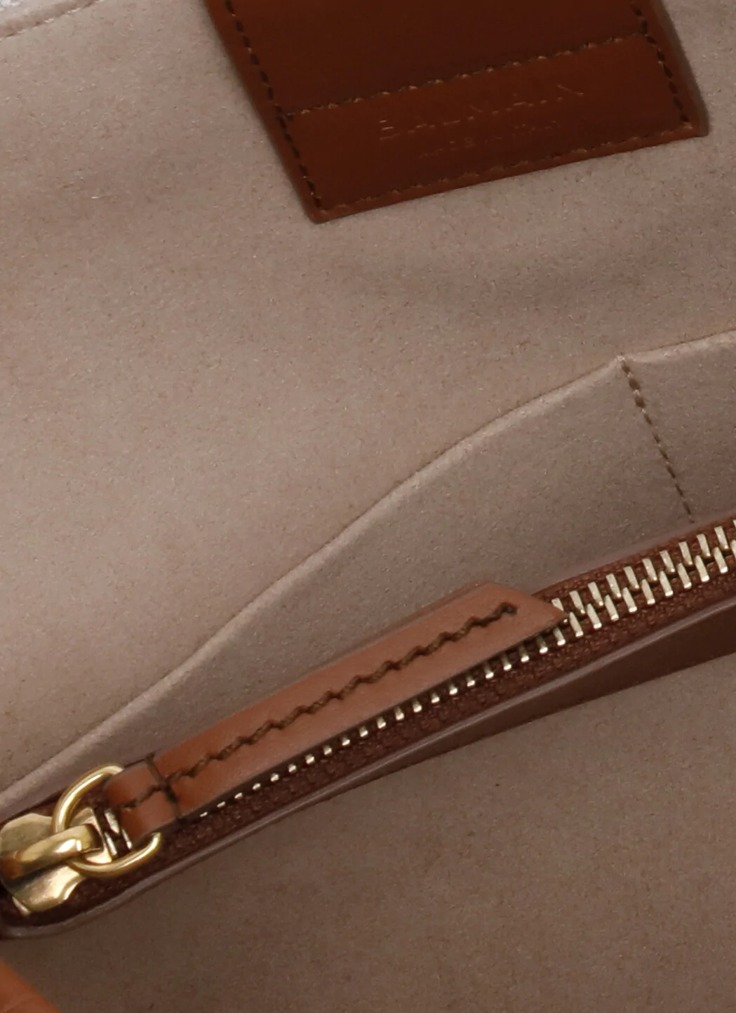 Beige and brown Balmain canvas and leather hand bag for woman - Image 5