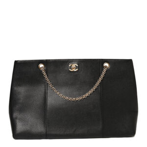 Chanel Caviar CC Shopping Tote Black