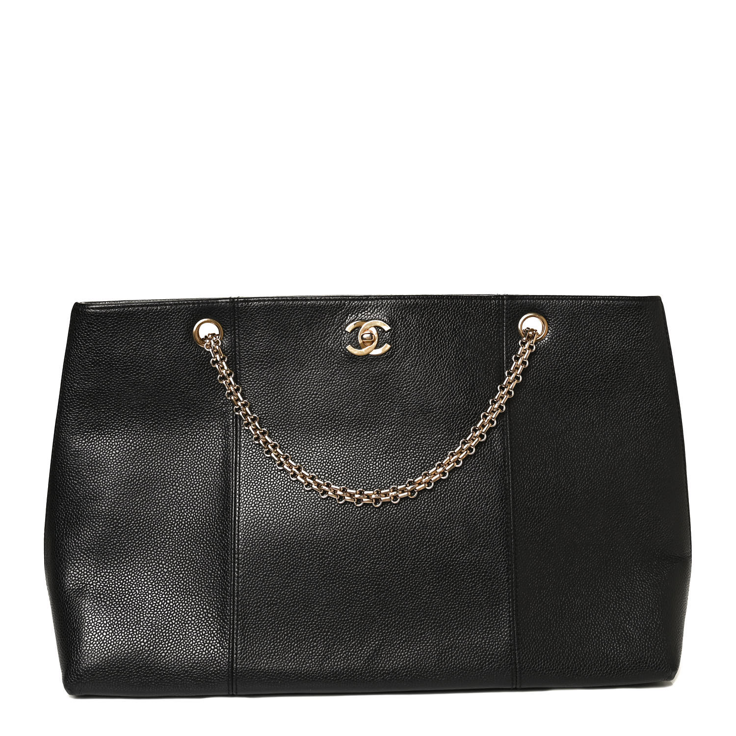 Chanel Caviar CC Shopping Tote Black