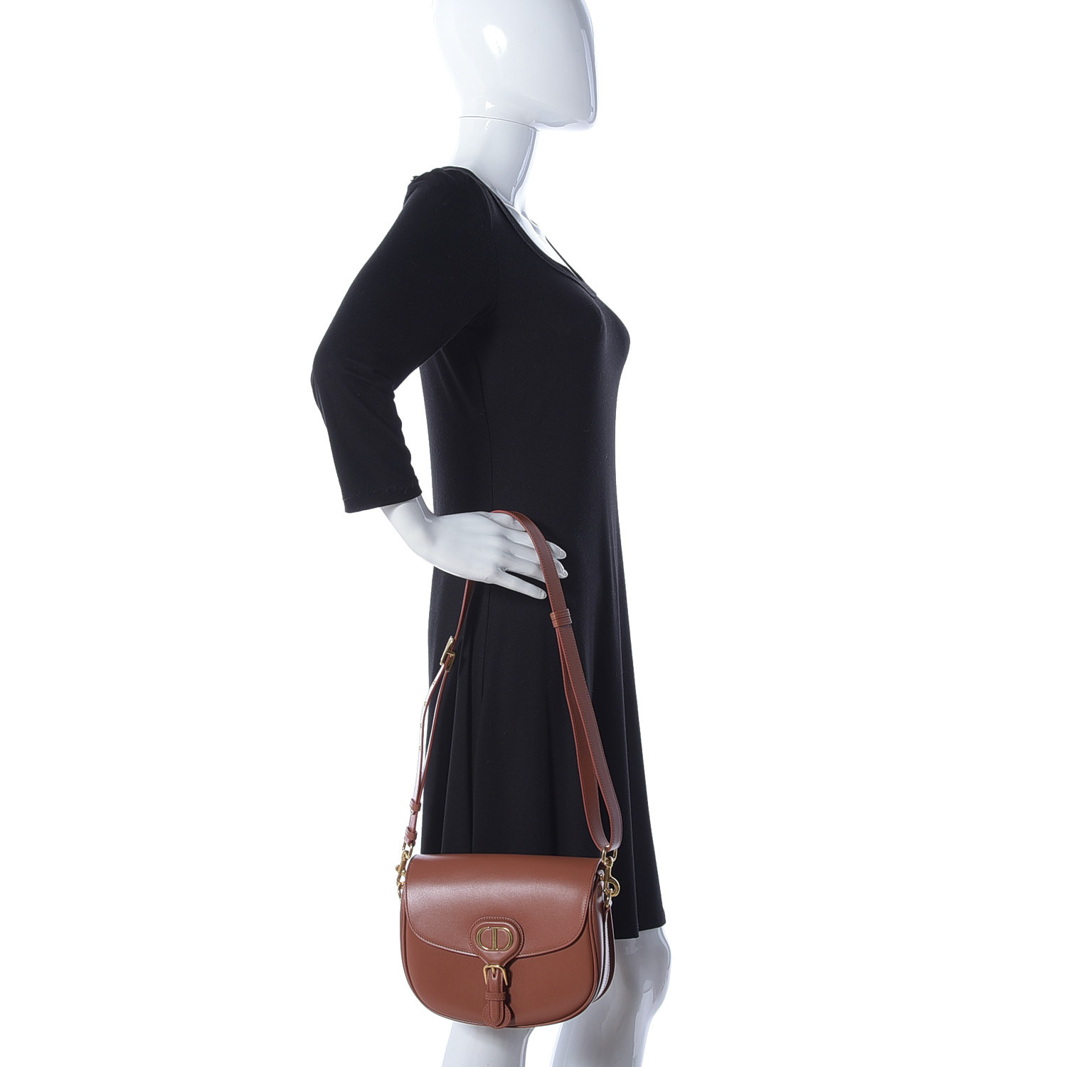 Christian Dior Box Calfskin Medium Bobby Flap Dark Tan - Image 3