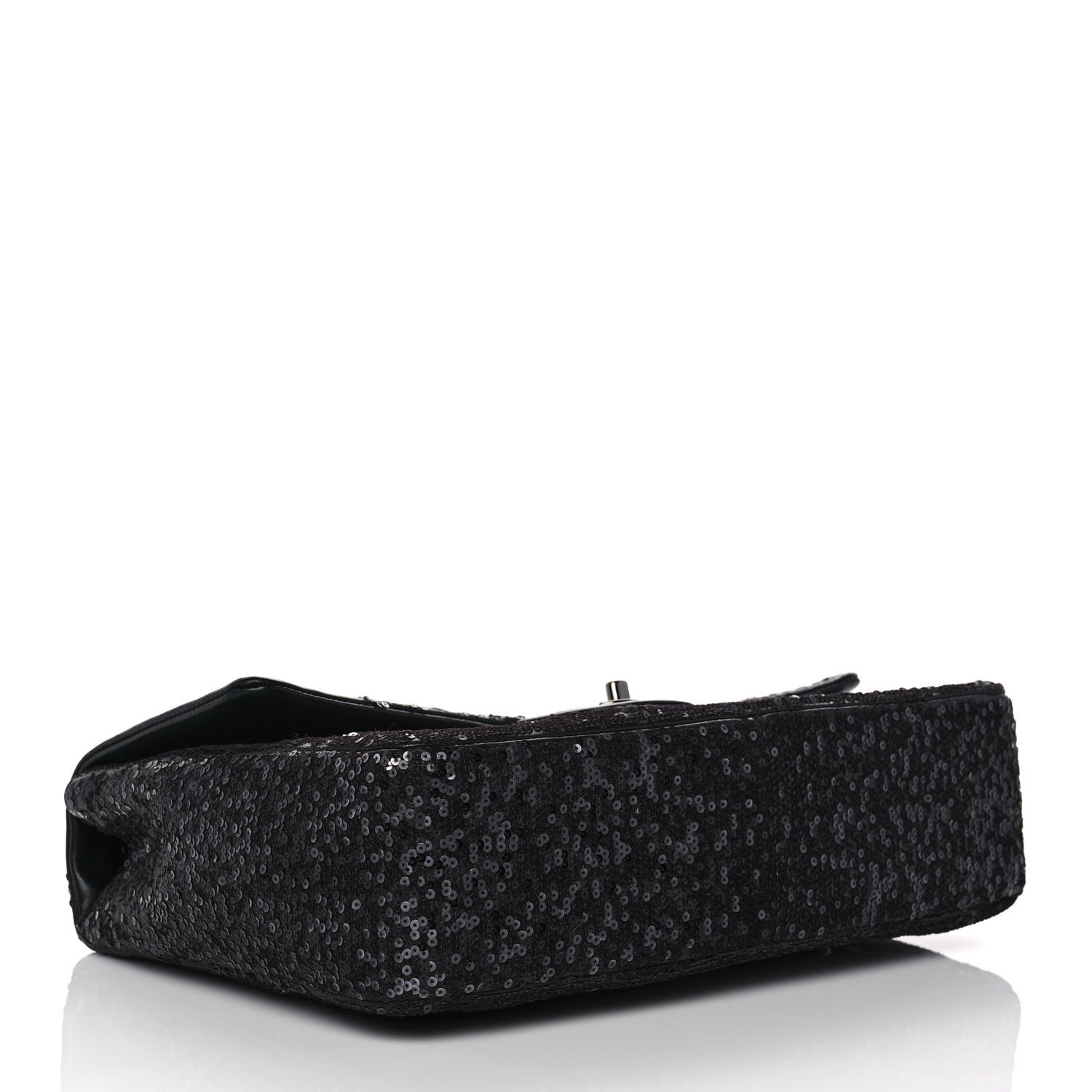 Chanel Sequin Lambskin Jumbo Moonlight on Water Flap Black - Image 2