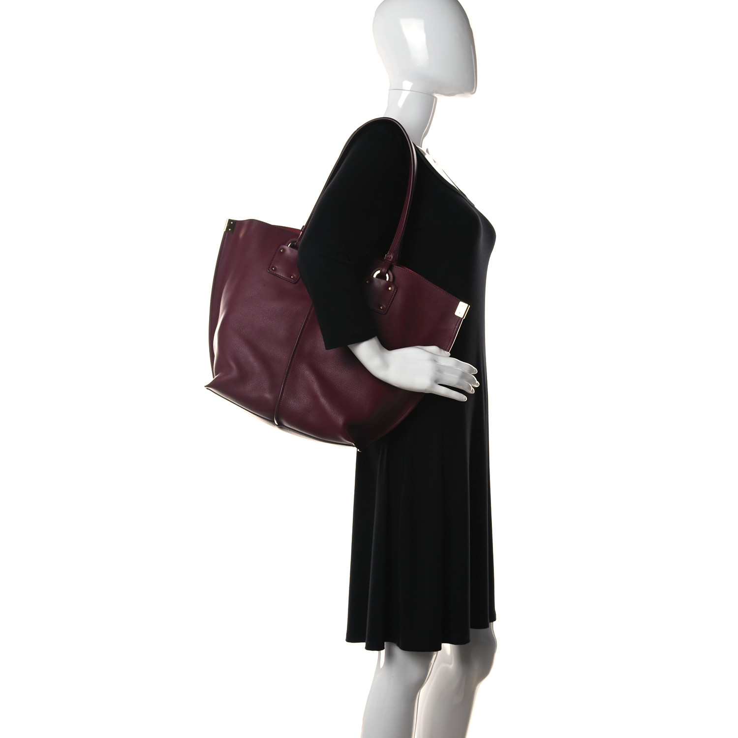 Chloe Smooth Calfskin Medium Vick Tote Burnt Mahogany - Image 4