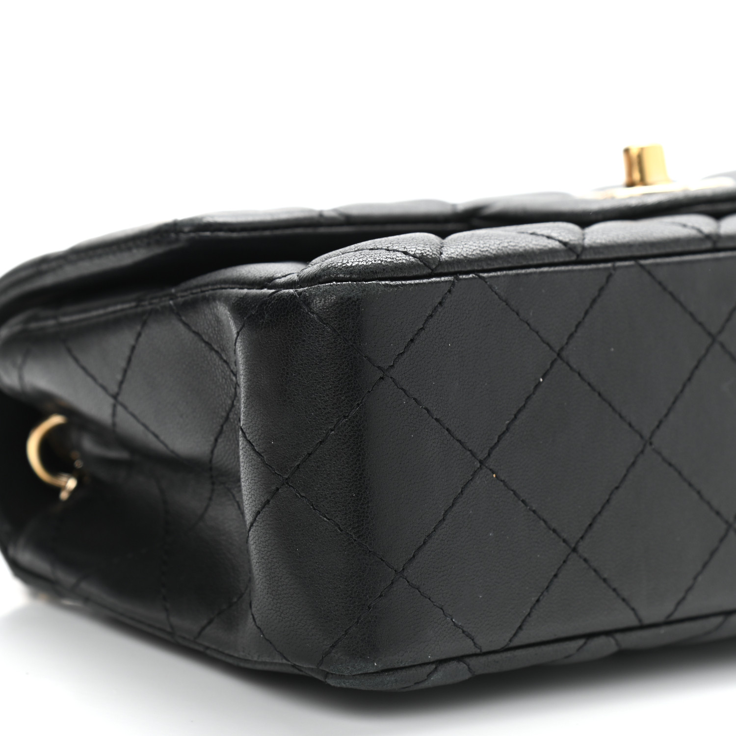 Chanel Lambskin Quilted Mini Rectangular Flap Black - Image 3