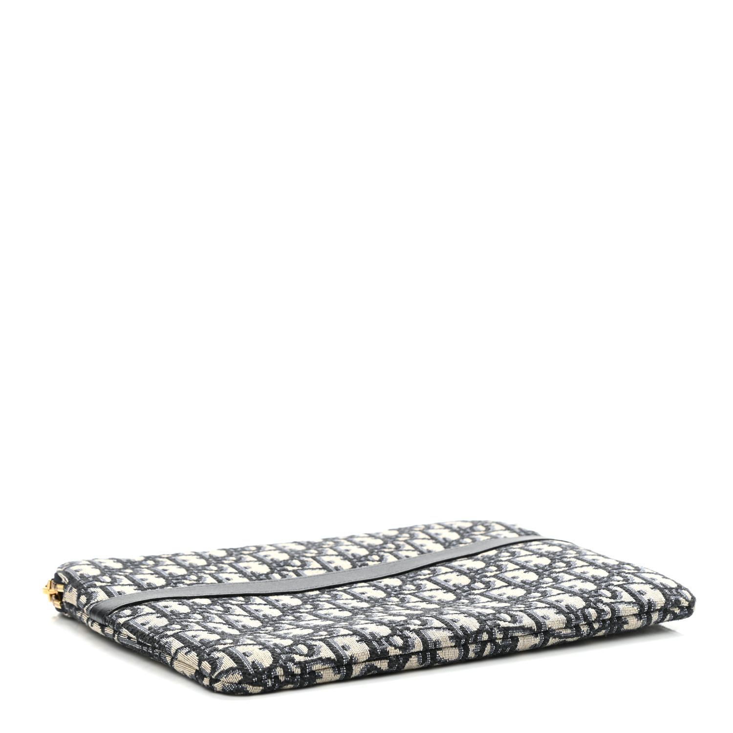 Christian Dior Oblique Pouch Clutch Blue - Image 4