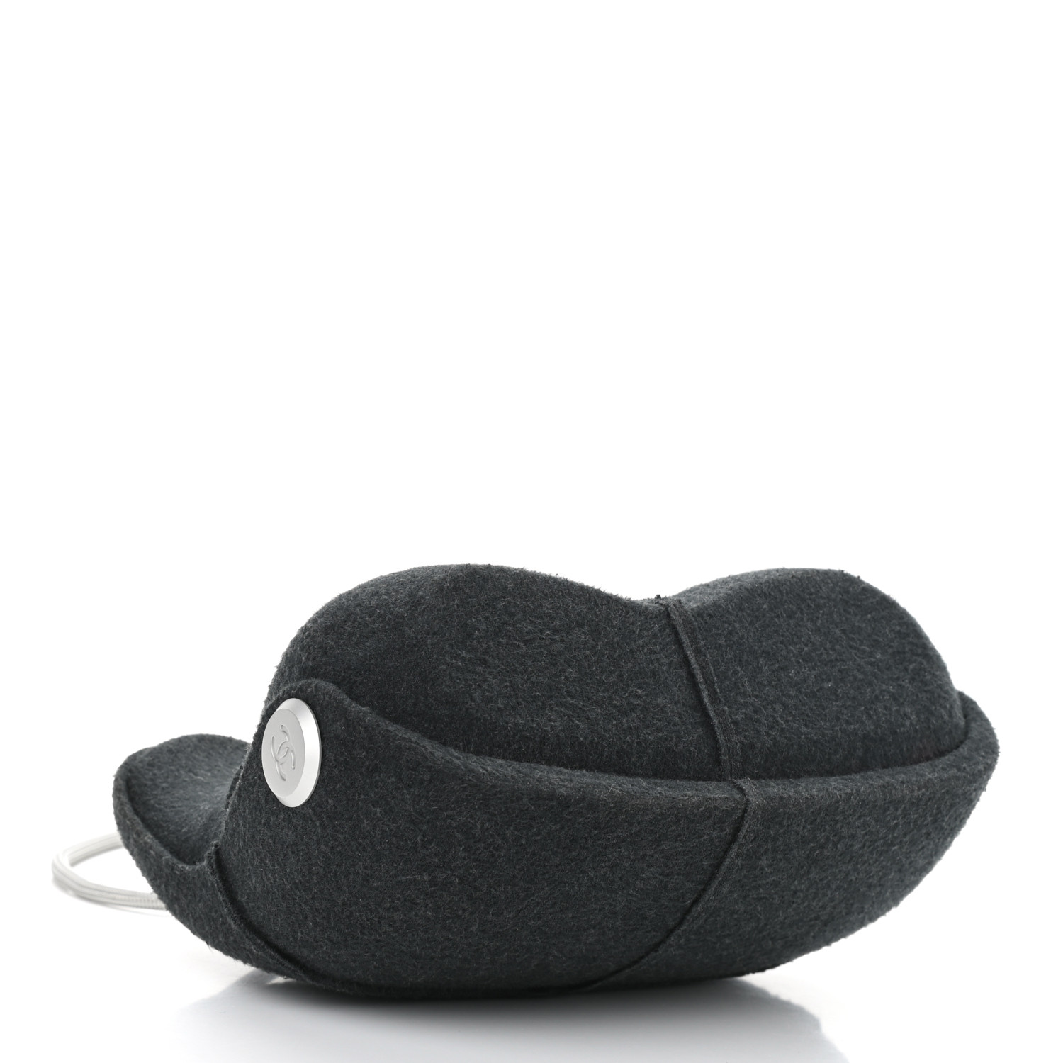 Chanel Felt Millennium 2005 Hard Case Crossbody Bag Grey - Image 2