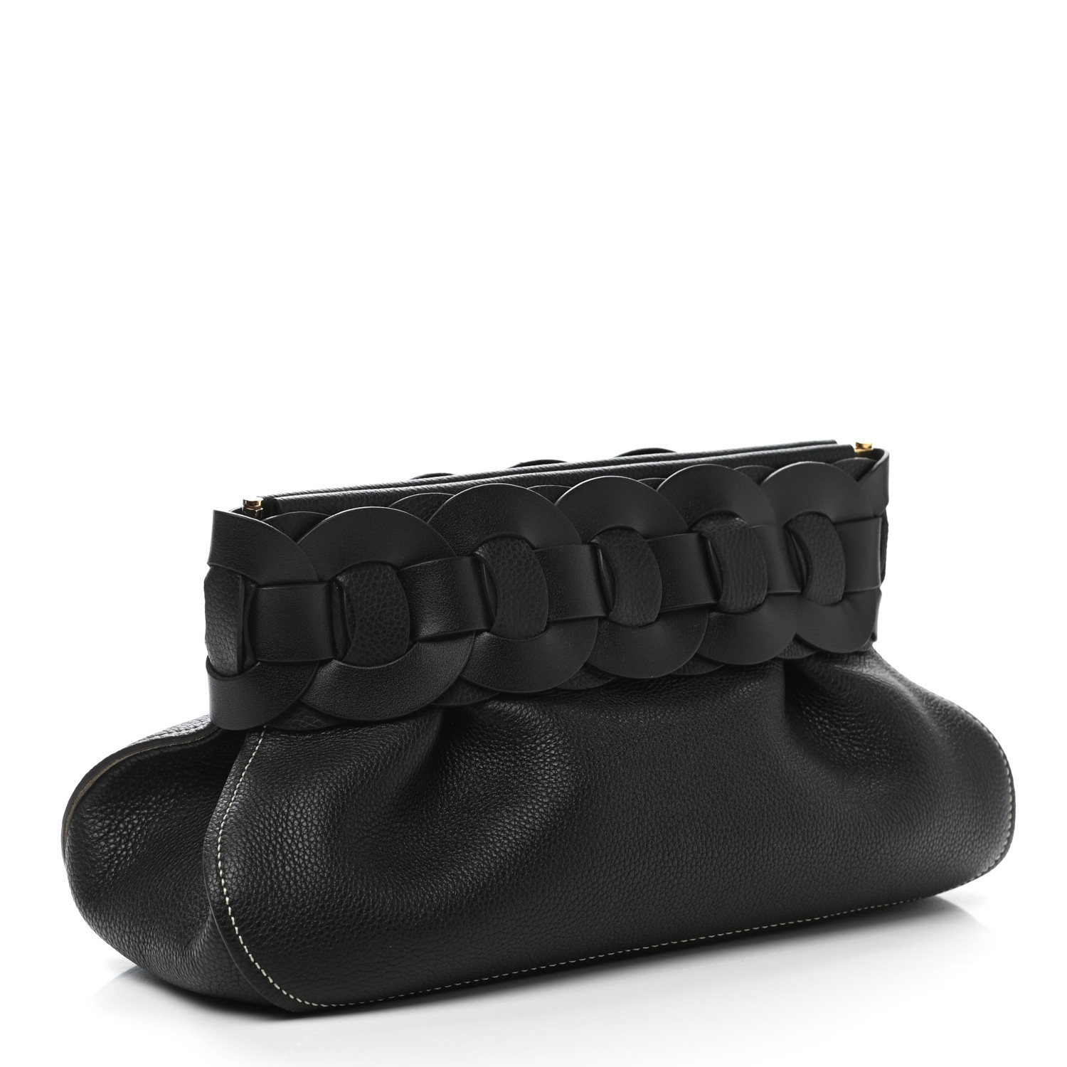 Chloe Grained Calfskin Darryl Clutch Black - Image 3