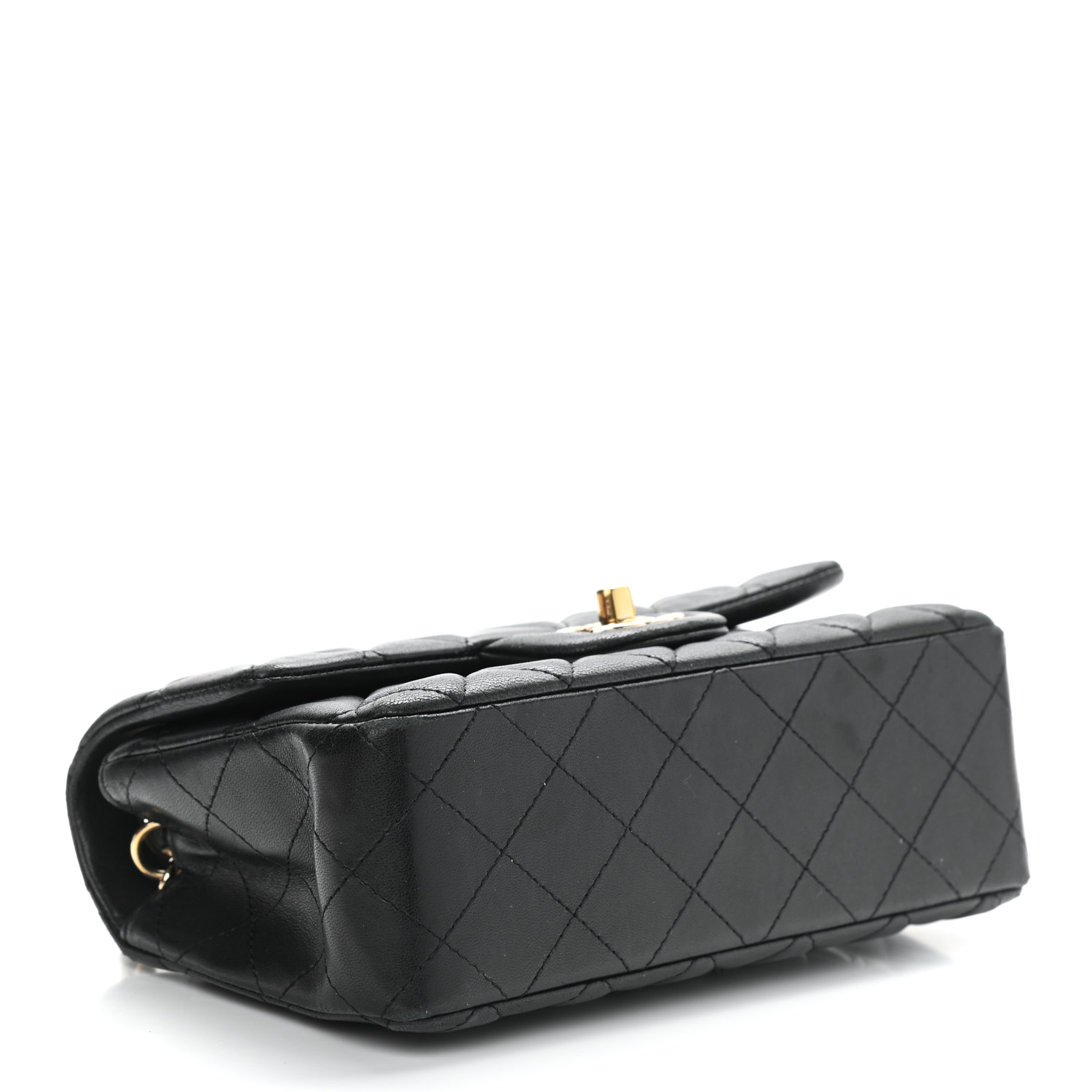 Chanel Lambskin Quilted Mini Rectangular Flap Black - Image 2