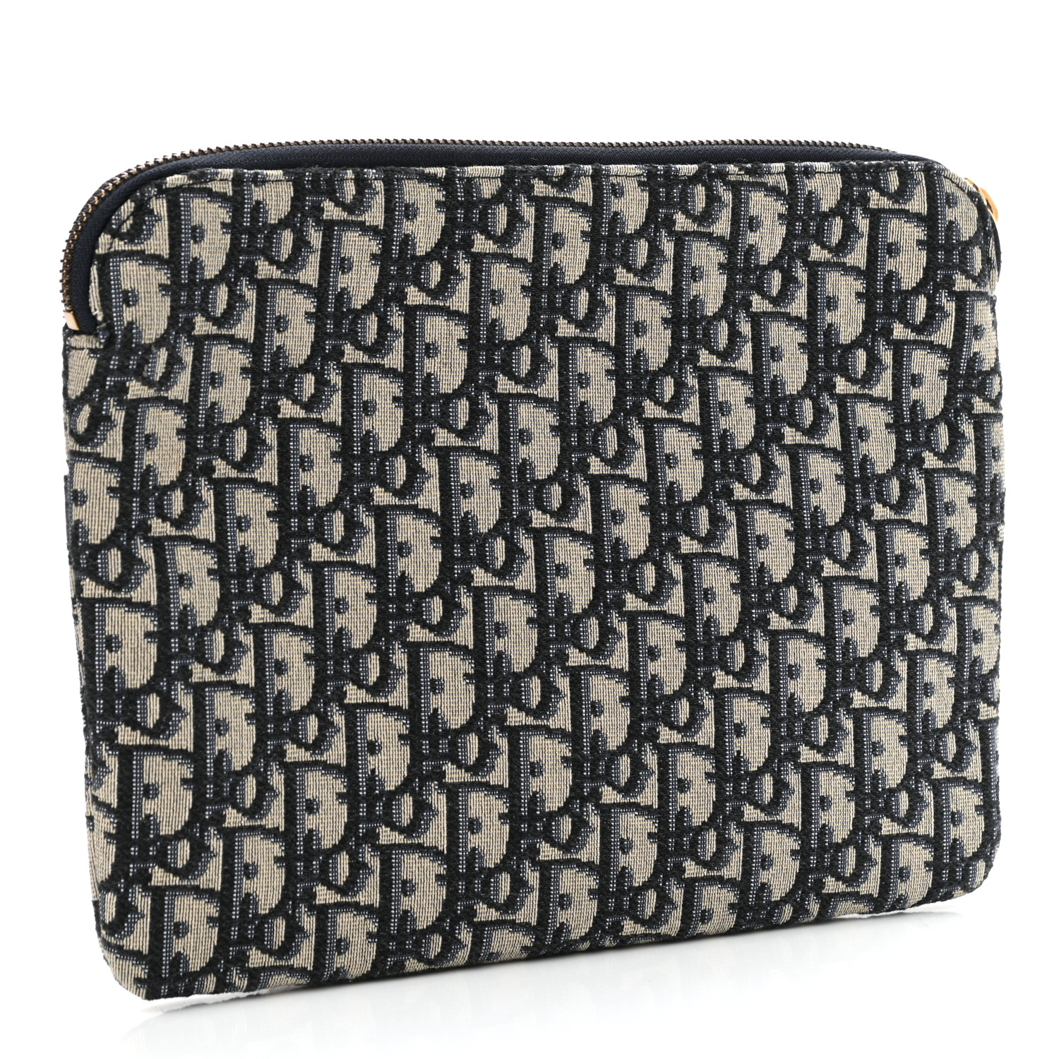 Christian Dior Oblique Pouch Clutch Blue - Image 3