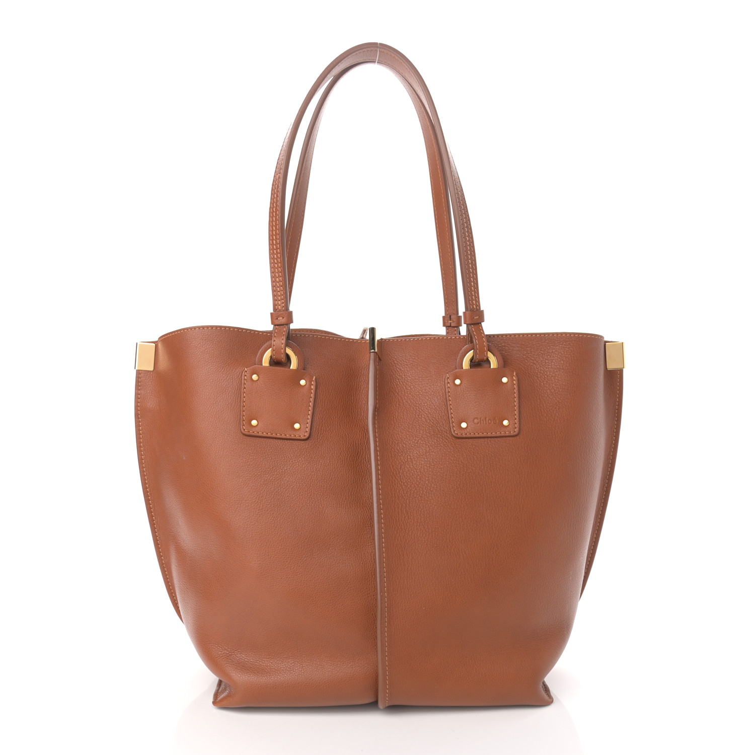 Chloe Calfskin Medium Vick Tote Caramel - Image 2