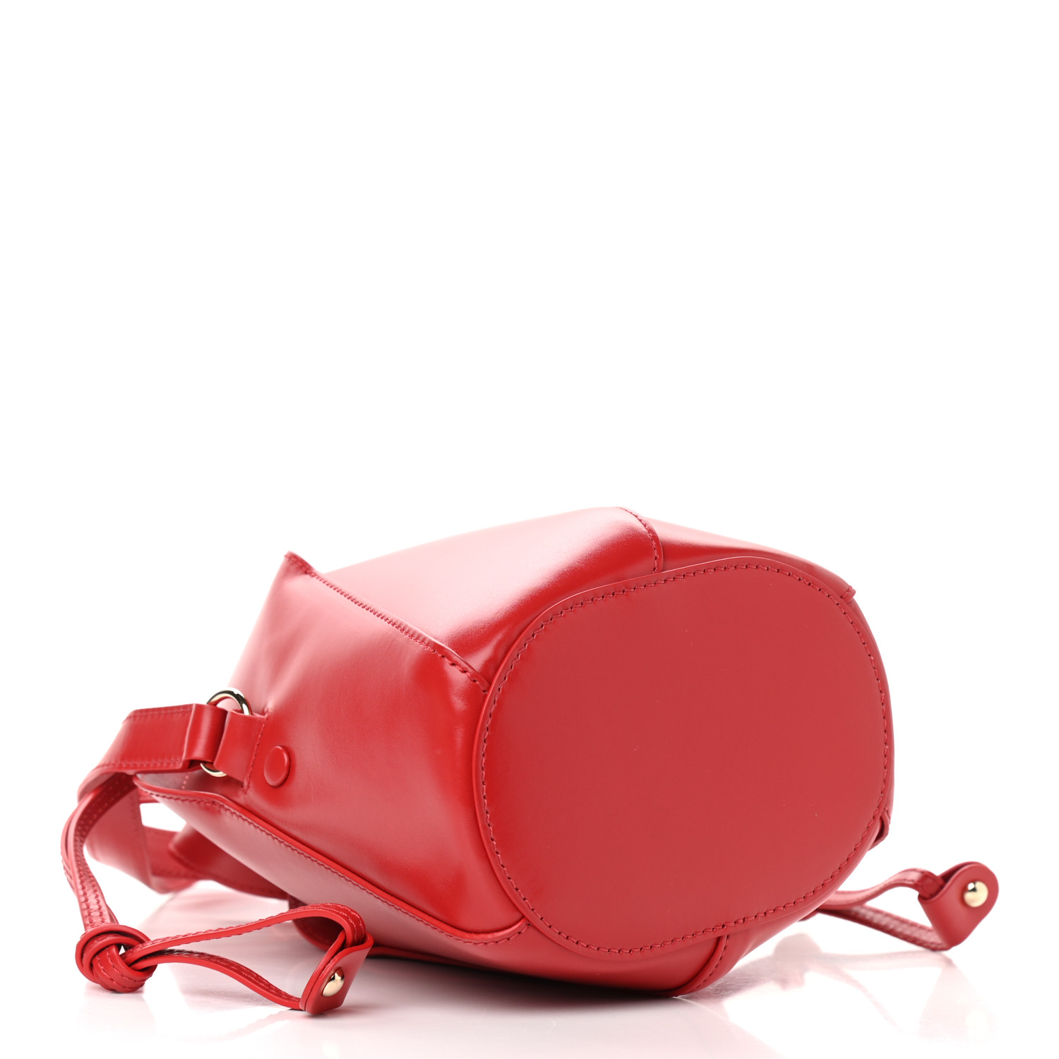 Chloe Smooth Calfskin Mini Tulip Bucket Bag Red - Image 3