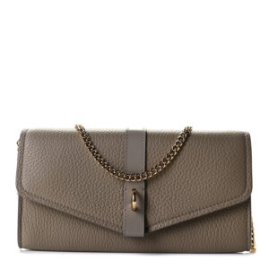 Chloe Grained Calfskin Aby Chain Wallet Motty Grey