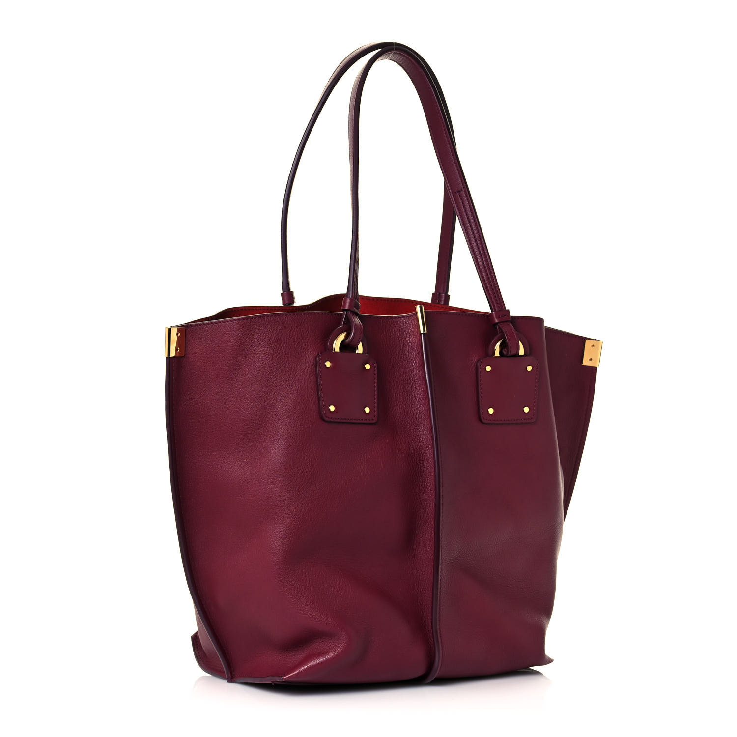 Chloe Smooth Calfskin Medium Vick Tote Burnt Mahogany - Image 3