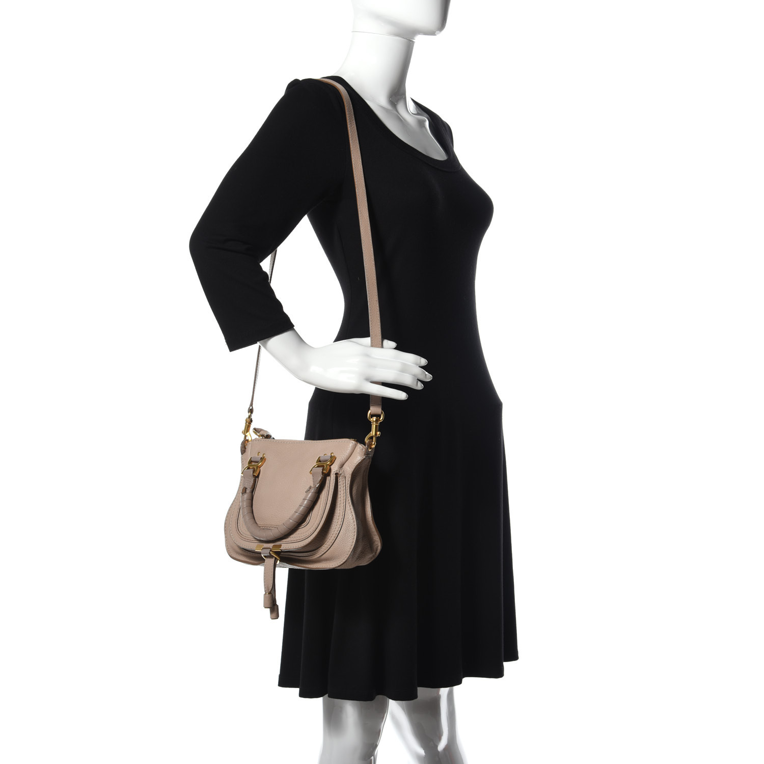 Chloe Calfskin Mini Marcie Satchel Nude - Image 3