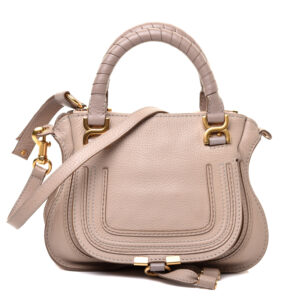 Chloe Calfskin Mini Marcie Satchel Nude