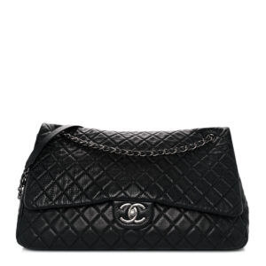 Chanel Calfskin Quilted XXL Travel Flap Bag Black
