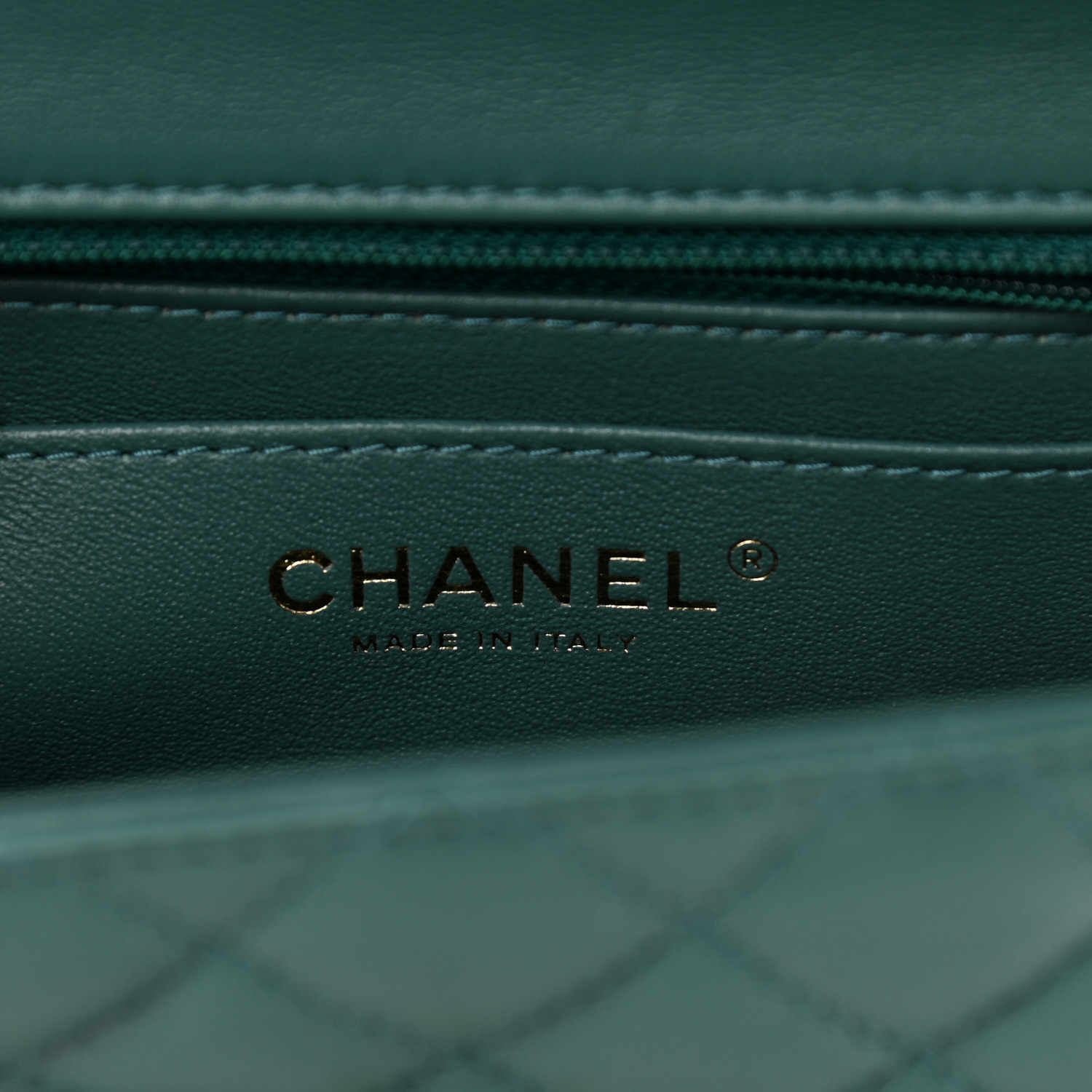 Chanel Lambskin Quilted Mini Square Flap Green - Image 5