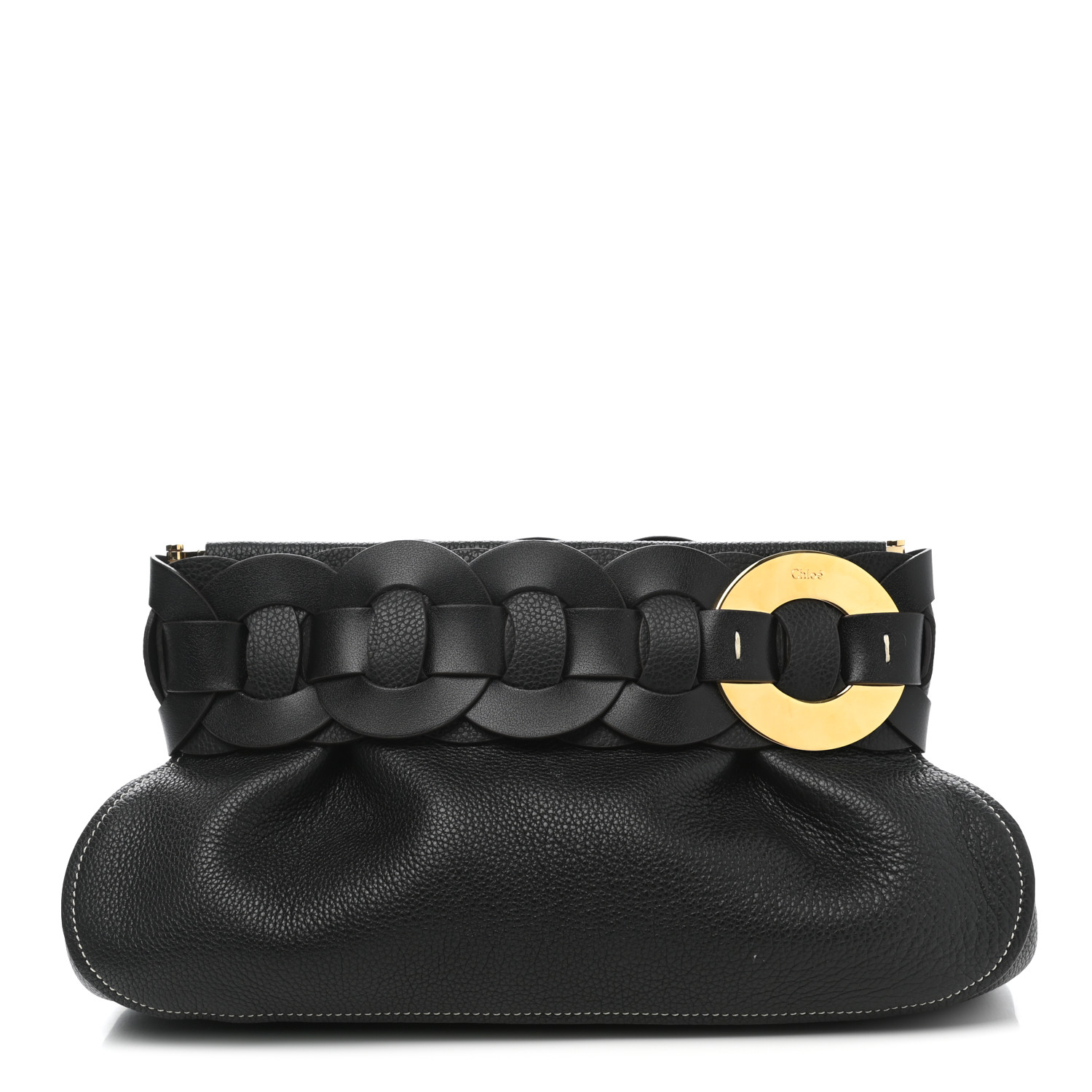 Chloe Grained Calfskin Darryl Clutch Black