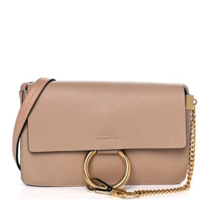 Chloe Goatskin Small Faye Shoulder Bag Biscotti Beige