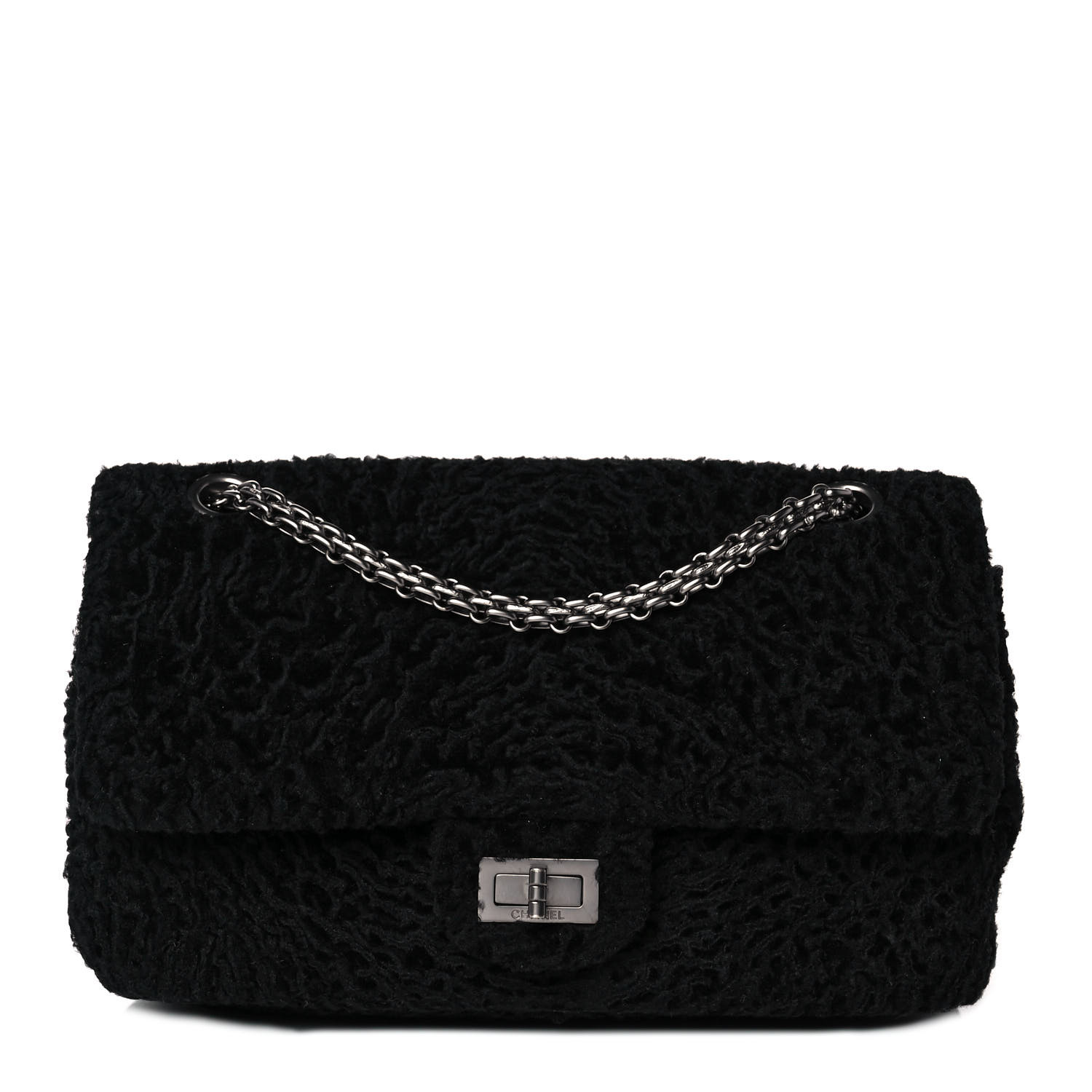 Chanel Persian Lamb Fur 2.55 Reissue 227 Flap Bag Black - Image 2