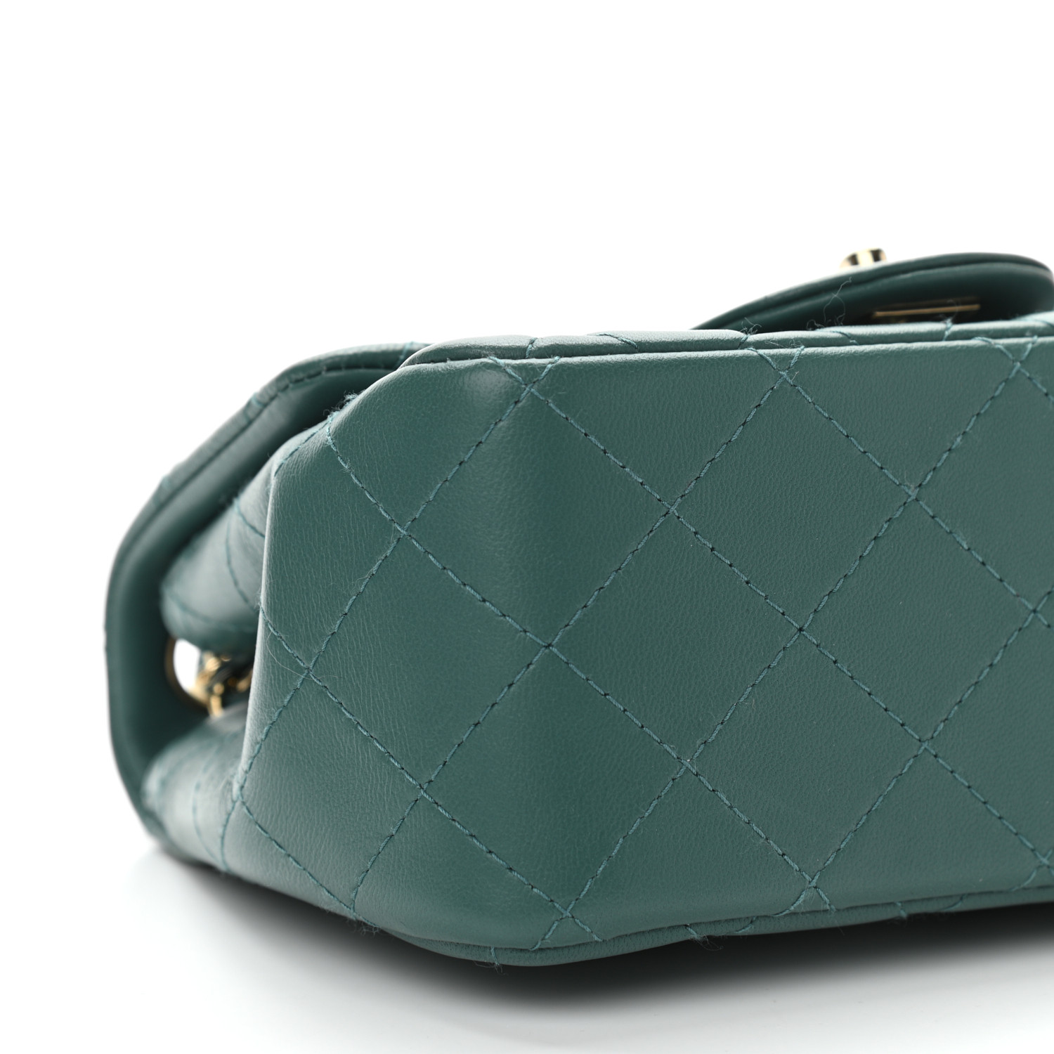 Chanel Lambskin Quilted Mini Square Flap Green - Image 8