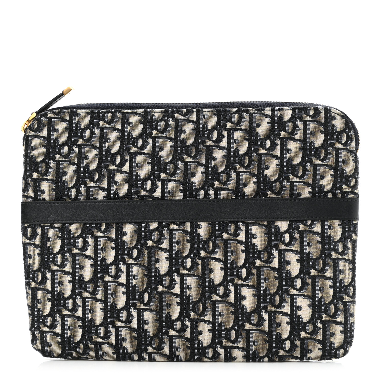 Christian Dior Oblique Pouch Clutch Blue