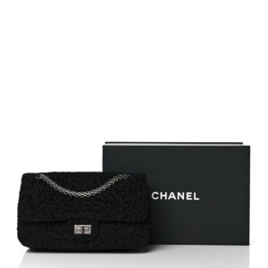 Chanel Persian Lamb Fur 2.55 Reissue 227 Flap Bag Black