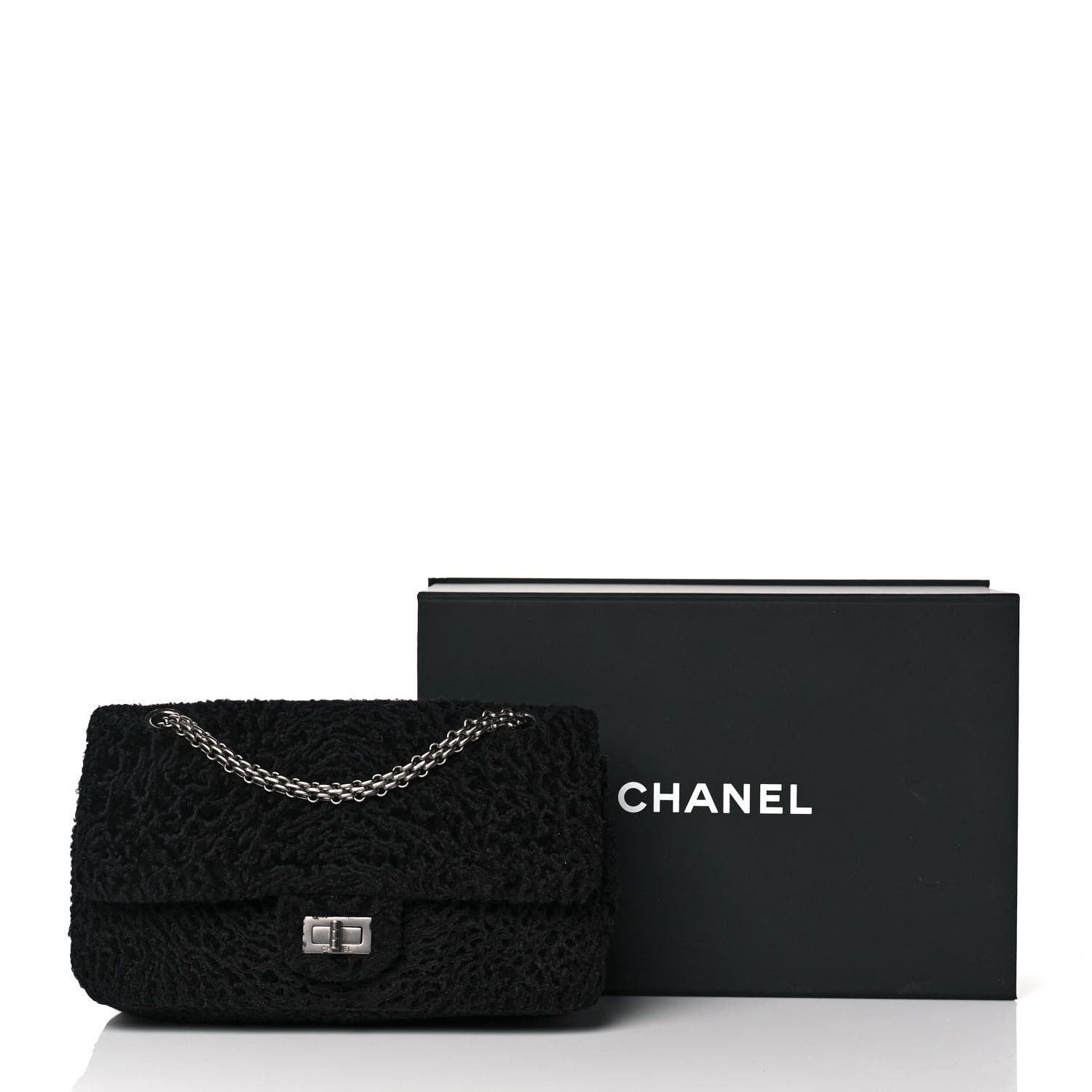 Chanel Persian Lamb Fur 2.55 Reissue 227 Flap Bag Black