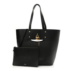 Chloe Smooth Grained Calfskin Medium Aby Tote Black