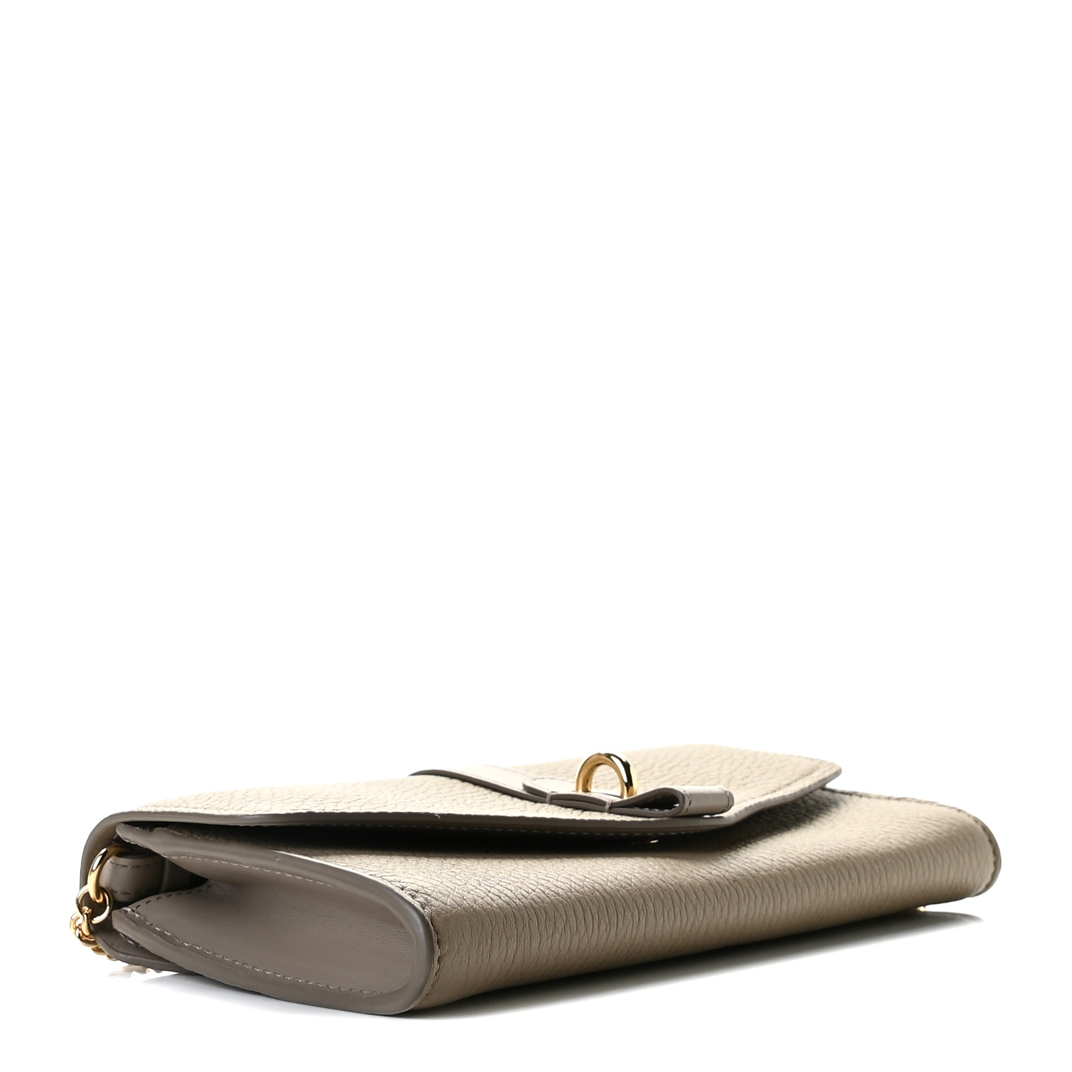 Chloe Grained Calfskin Aby Chain Wallet Motty Grey - Image 2