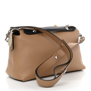 Fendi Calfskin Medium By The Way Boston Bag Sand Grano Multicolor