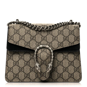 Gucci GG Supreme Monogram Mini Dionysus Shoulder Bag Black
