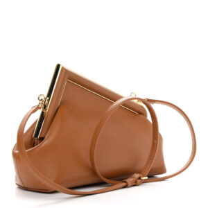 Fendi Shiny Nappa Small Fendi First Caramello
