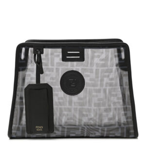 Fendi Mesh FF 1974 Mini Peekaboo Defender Cover Azzurro Black Ebano