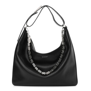 Givenchy Smooth Calfskin Medium Moon Cut Shoulder Bag Black