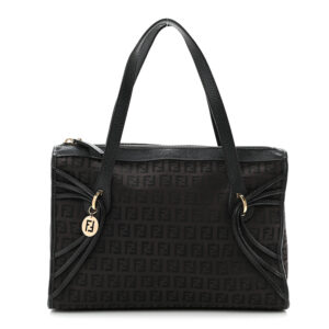 Fendi Zucchino Shoulder Bag Black