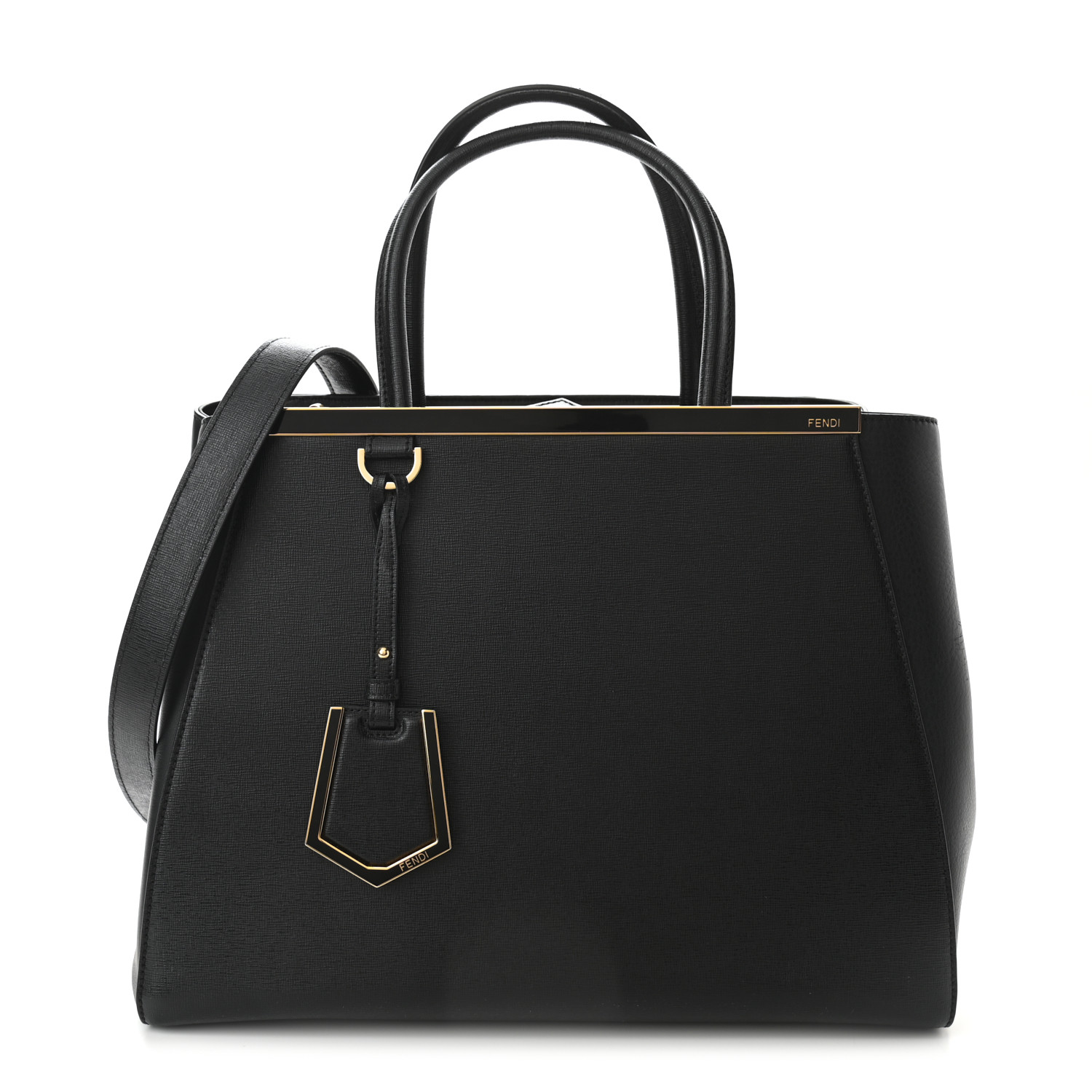 Fendi Vitello Elite Regular 2Jours Tote Black
