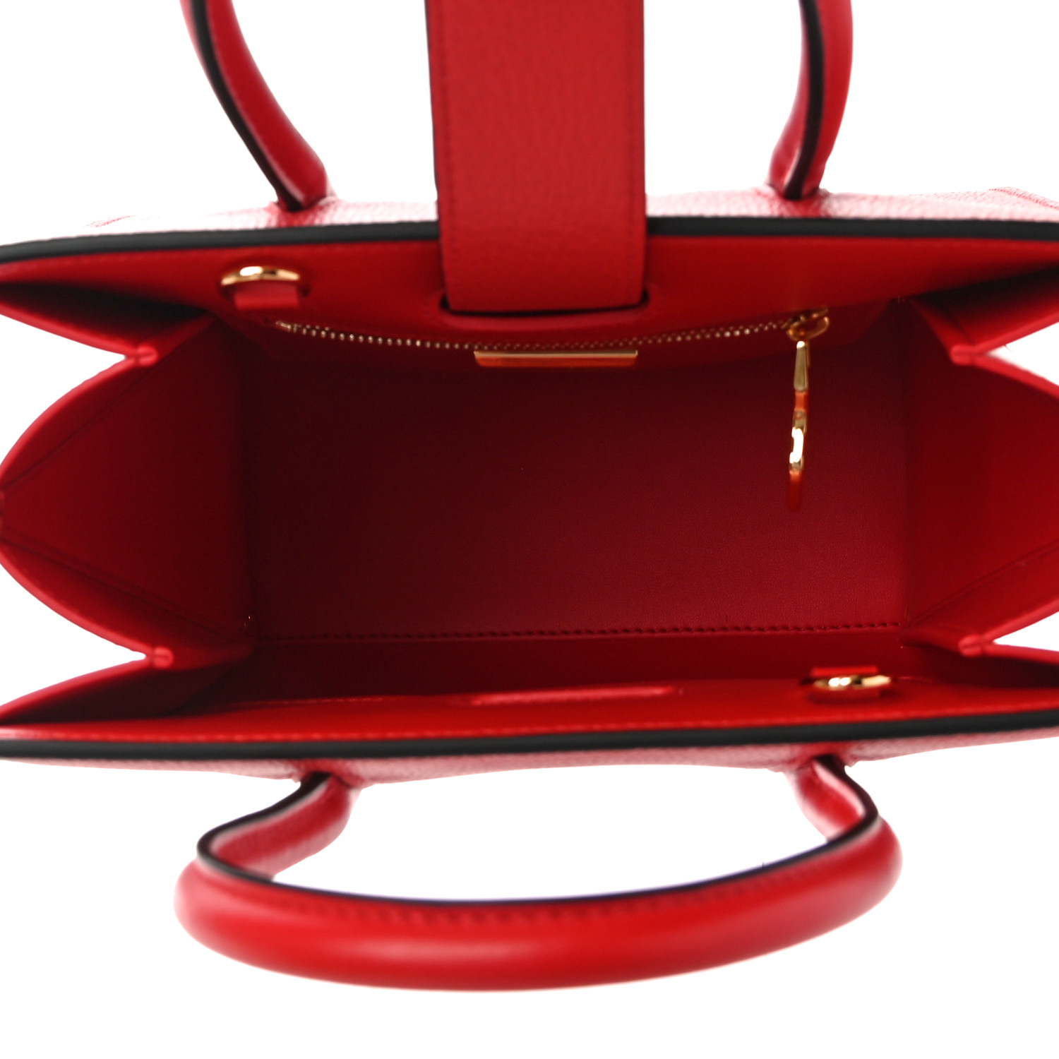 Christian Louboutin Calfskin Patent Studded Small Paloma Red - Image 4