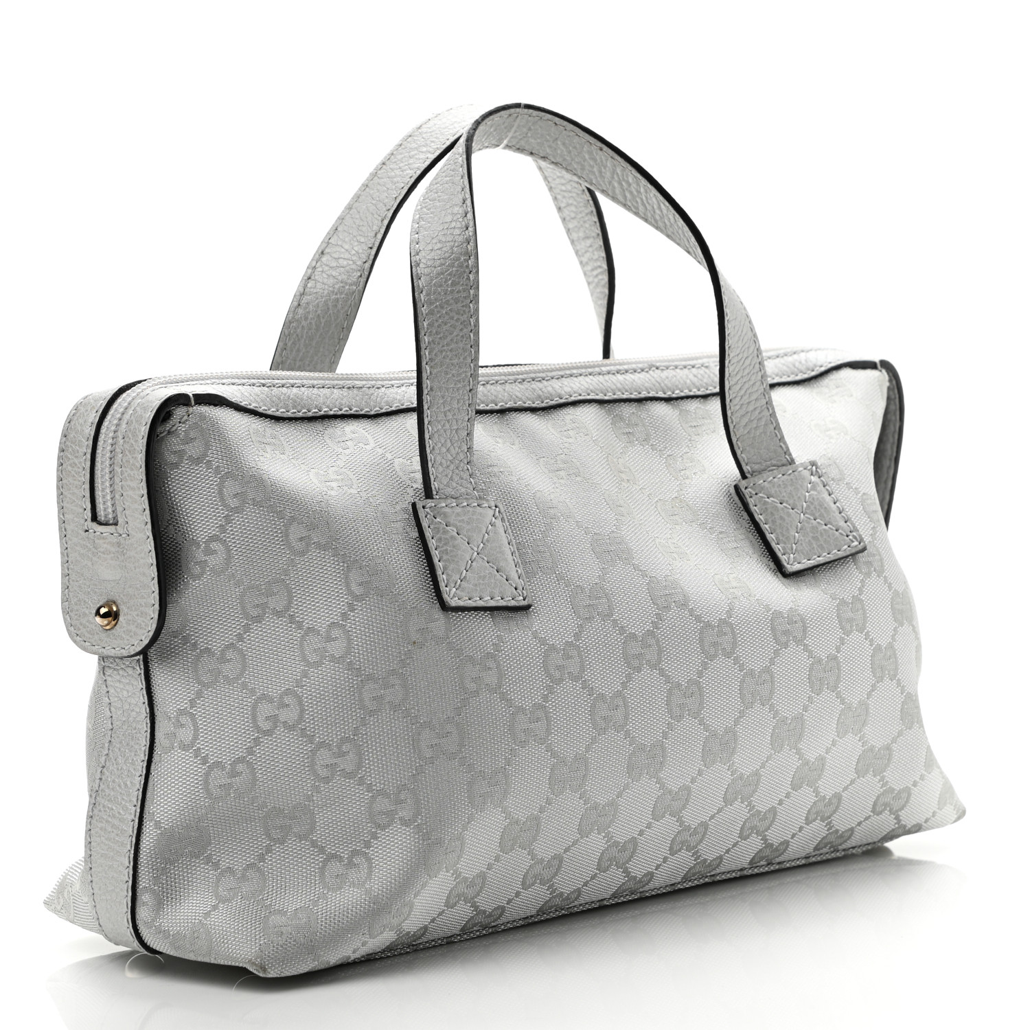 Gucci Monogram Small Boston Silver - Image 2