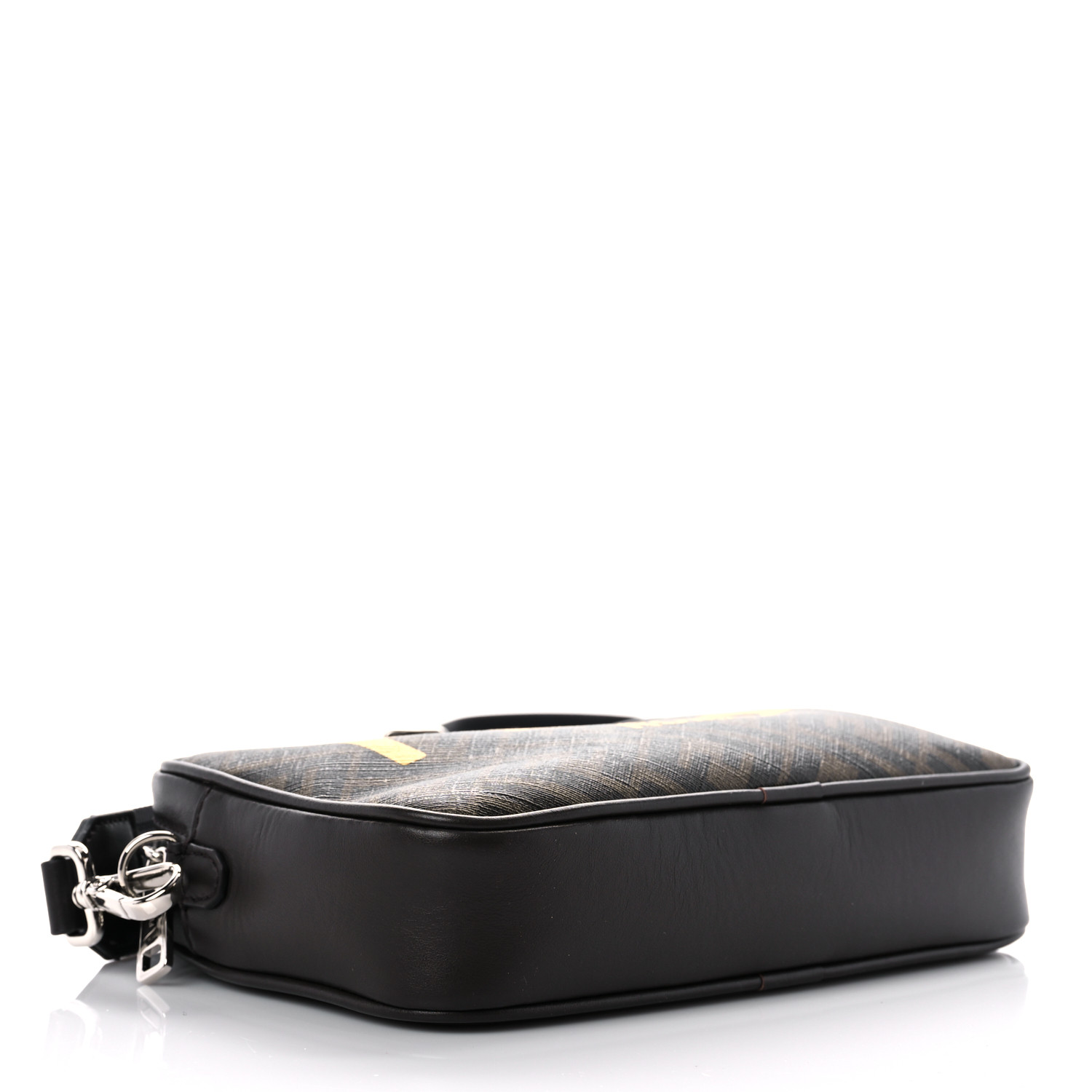 Fendi Glazed Fabric FF 1974 Roma Medium Camera Case Tobacco Sunflower - Image 4