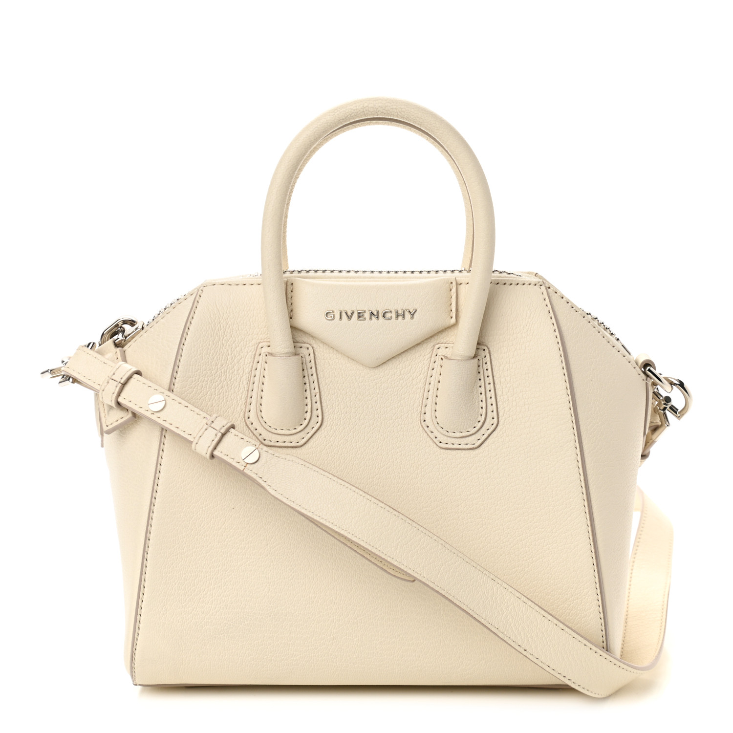 Givenchy Sugar Goatskin Mini Antigona Off White