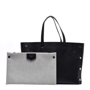 Givenchy Calfskin Chain Embossed Medium Bond Shopper Tote Black