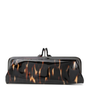 Christian Louboutin Patent Miss Loubi Clutch Brown