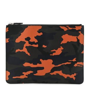 Givenchy Calfskin Camouflage Print Zip Pouch Multi