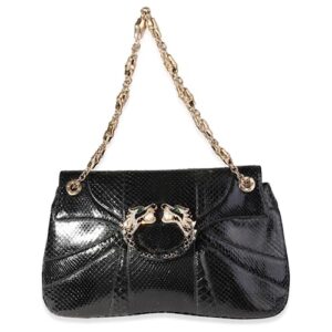 Gucci Limited Edition Tom Ford Black Python Jeweled Dragon Flap Bag