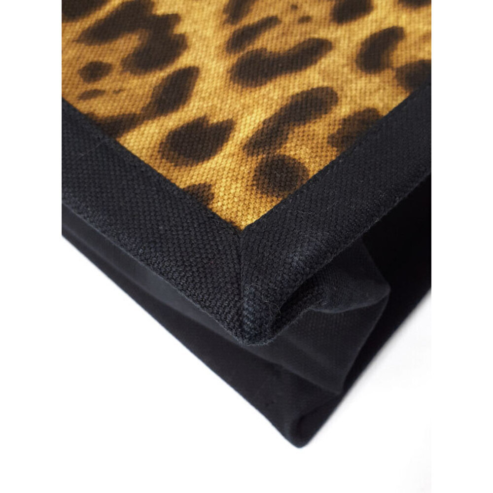 Saint Laurent Rive Gauche Tote | Leopard Print Canvas Shopping Bag - Image 4